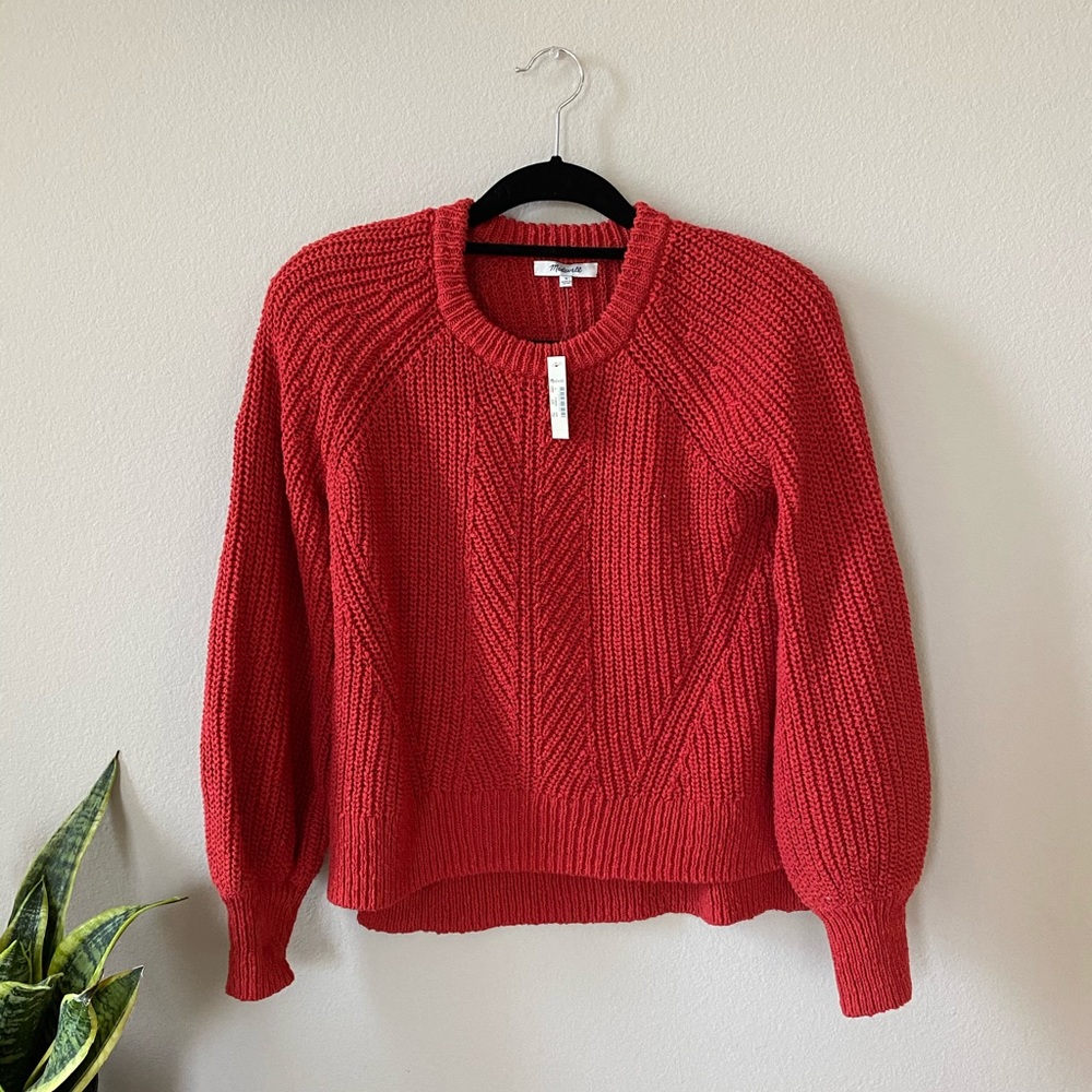 Madewell red sweater